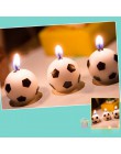 6 sztuk/zestaw śliczne piłka nożna piłka do piłki nożnej świece na urodziny Kid akcesoria wystrój dekoracja ślubna do ogrodu na 