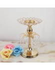PEANDIM złota świeca kryształowa uchwyt dekoracje ślubne ozdoby na środek stołu świeczniki Birthday Party wazon na kwiaty uchwyt