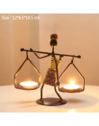 Strongwell Vintage metalowy świecznik dekoracja wnętrz ręcznie robiona świeca świecznik Decor miniaturowy wystrój domu prezenty 