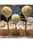 10 sztuk/partia złote świeczniki 50 CM/20 "wazon na kwiaty świecznik dekoracje ślubne ozdoby na środek stołu stojak na roślinę d