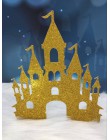 Nowe brokatowe złote srebrne księżniczki szczęśliwe świeczka na tort urodzinowy dekoracje na przyjęcie dziecięce dziecięce dekor