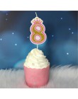 Twórczy złoty różowy/niebieska korona numer urodzinowy świece 0-9 dla dzieci dorosłych dziewcząt chłopców urodziny świece na prz