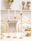 3 sztuk/zestaw europejski metalowy świecznik prosty złoty ślub pasek dekoracyjny Party salon dekoracji wnętrz