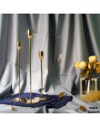 Proste chwile nowoczesny styl złote metalowe świeczniki ślubne pasek dekoracyjny dekoracje na domowe przyjęcie świecznik