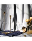 Proste chwile nowoczesny styl złote metalowe świeczniki ślubne pasek dekoracyjny dekoracje na domowe przyjęcie świecznik