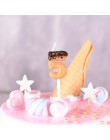 Wysoka imitacja czekoladowe ciastka numerów świece 0 1 2 3 4 5 6 7 8 9 świeczki urodzinowe dla dzieci dla dzieci Cupcake Topper 