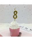 Topper na tort urodzinowy róża złota cyfra świece dekoracje na tort urodzinowy dla księżniczki batonik Baby Shower Party