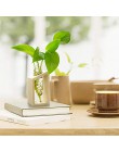 Gorąca sprzedaż szkła kryształowego probówki wazon w drewniany stojak doniczki na rośliny hydroponiczne dekoracja do przydomoweg