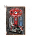 Motocyklowe znaki blaszane Retro metalowy znak tablica metalowa klasyczna ściana wystrój dla garażu Bar Pub człowiek jaskinia oz