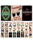 Guinness Vintage metalowe tabliczki plakietka z napisem Metal Vintage Pub metalowa płytka dekoracje ścienne dla Bar Pub Club Man