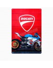 Ducati Corse tablica Vintage metalowy znak blaszany Pub Bar garaż ozdobny talerz Motorcylce metalowy obrazek naklejki ścienne si