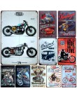 Tablica rejestracyjna Vintage motocykle metalowe tabliczki Home Decor Vintage znaki blaszane Pub dekoracja w stylu Vintage tabli