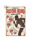 Zespół rockowy metalowy plakat plakietka metalowa Vintage metalowy znak blaszany dekoracje ścienne dla człowieka jaskinia Bar Pu