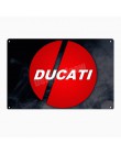 Ducati Corse tablica Vintage metalowy znak blaszany Pub Bar garaż ozdobny talerz Motorcylce metalowy obrazek naklejki ścienne si