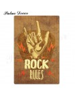 Rock & Roll metalowy znak plakietka z napisem Metal vintage rockowe metalowy plakat retro ściana wystrój dla baru Pub Club Man C
