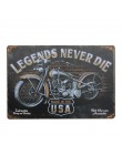 Tablica rejestracyjna Vintage motocykle metalowe tabliczki Home Decor Vintage znaki blaszane Pub dekoracja w stylu Vintage tabli