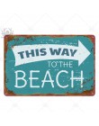 Plakietka plakietka z napisem Metal Vintage lato metalowy znak ścienny wystrój plażowy na plażę Bar dom na plaży nadmorski ozdob