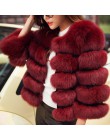 Damskie sztuczne futro jesienno-zimowa 2019 moda ciepły płaszcz w stylu Casual Plus rozmiar sztuczne futro z lisa płaszcz kurtka