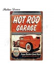 Garaż metalowy znak plakietka metalowa Vintage znak puszka Retro garaż znaki człowiek jaskinia dekoracje ścienne metalowy obraze