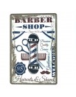 Dekoracja sklepu fryzjerskiego Vintage strzyżenie i golenie broda znaki blaszane metalowa płytka reklamowa plakat na ścianę Pub 