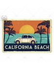 Plakietka plakietka z napisem Metal Vintage lato metalowy znak ścienny wystrój plażowy na plażę Bar dom na plaży nadmorski ozdob