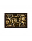 Vintage do salonu fryzjerskiego metalowe tabliczki Barbershop plakat Cafe Bar Pub Retro tablica strzyżenie i golenie broda żelaz