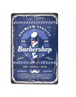 Dekoracja sklepu fryzjerskiego Vintage strzyżenie i golenie broda znaki blaszane metalowa płytka reklamowa plakat na ścianę Pub 