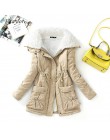 Fitaylor zimowy płaszcz bawełniany kobiety Slim śnieżna odzież wierzchnia średniej długa wypchana kurtka gruba bawełna wyściełan