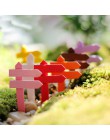 10 sztuk Mini miniaturowe drewno ogrodzenia drogowskaz Craft wystrój ogrodu ozdoba do roślin doniczkowych mikropejzaż bonsai diy