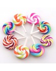 10 sztuk spirala Rainbow glina polimerowa Cabochons uroda Kawaii lizak Flatback dla DIY ozdoba do telefonu komórkowego