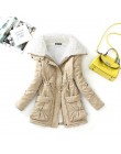 Fitaylor zimowy płaszcz bawełniany kobiety Slim śnieżna odzież wierzchnia średniej długa wypchana kurtka gruba bawełna wyściełan