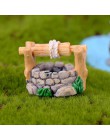 Retro miniaturowy bajkowy ogród trawnik Ornament Pot Craft górski domek dla lalek dekoracja do akwarium basen mały mostek