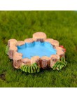 Retro miniaturowy bajkowy ogród trawnik Ornament Pot Craft górski domek dla lalek dekoracja do akwarium basen mały mostek