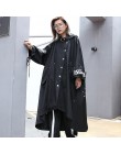 XITAO łączone Plus rozmiar czarny wykop dla kobiet fala długi odzież uliczna z nadrukiem bluza z kapturem dorywczo kobiet szerok