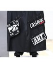 XITAO łączone Plus rozmiar czarny wykop dla kobiet fala długi odzież uliczna z nadrukiem bluza z kapturem dorywczo kobiet szerok