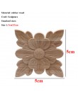 VZLX kwiat rzeźbione w drewnie naturalne drewniane aplikacje do szafka niepomalowane drewniane listwy naklejka dekoracyjne figur