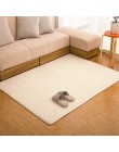 Jednokolorowy gruby koralowy aksamitny dywan nowoczesna część dzienna dywan dywanik do sypialni Tatami mata dla niemowlęcia Home