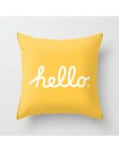 Żółta poduszka okładka Plaid Flower nadruk liter Sofa poszewki na poduszki sypialnia Home wystrój samochodu biura dekoracyjne ak