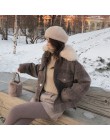 Mishow 2019 kobiety nowa zimowa odzież zagęścić wełniana kurtka kobiet koreańskiej wersji krótki luźna w kratę wełniany płaszcz 