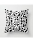 Nordic prostota czarny biały geometria rzuć poduszki poszewki na poduszki moda dekoracyjna duża w kratę łosia wystrój salonu dom