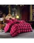 Svetanya 3d luksusowe puch gęsi kołdra pikowana król królowa pełny wymiar pocieszyciel zima gruby koc