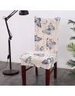 Druk kwiatowy Stretch elastyczne pokrowce na krzesła elastan na ślub jadalnia pokrowiec krzesła bankietowego rozciągliwy
