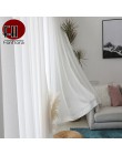 Solidny biały gruby tiul zasłony do salonu sypialnia Sheer zasłony nowoczesne woal dekoracyjne zabiegi okienne dostosowane