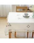 Europa kwiaty obrus biała pusta koronka bawełniana pościel ochrona przed kurzem na stół obrus weselny TV nakrycie na szafkę