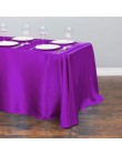 1 szt. Wesele białe satynowe na stół obrus prostokątny obrus nakładka na ślub dekoracje urodzinowe świąteczny obrus