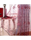 Francuski romantyczny Shining Butterfly haftowane zasłona typu woal Panel okno tekstylia domowe zasłony do sypialni Tulle Cortin