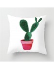 Fuwatacchi tropikalna roślina obicia na poduszki kaktus zielona i biała poduszka z nadrukiem pokrowiec na krzesło domowe Sofa de