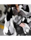 Zima nowa futrzana kurtka imitacja płaszcz duży rozmiar damski luźny okrągły dekolt krótki panie mieszany kolor płaszcz rozmiar 