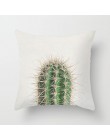 Fuwatacchi tropikalna roślina obicia na poduszki kaktus zielona i biała poduszka z nadrukiem pokrowiec na krzesło domowe Sofa de