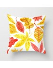 Żółta brzoskwinia skóry obicia na poduszki ananas kwiaty Flamingo litery abstrakcyjny wzór Home Decor Sofa dekoracyjne poszewki 